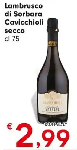 DeSpar Express Lambrusco di Sorbara Cavicchioli secco offerta