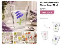 Kasanova Bicchieri di vetro sfusi Flower Glass offerta