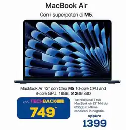 Euronics Bruno MacBook Air offerta