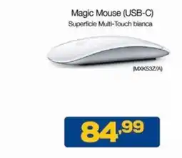 Euronics Bruno Magic Mouse (USB-C) Superficie Multi-Touch bianca offerta