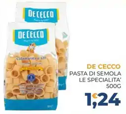 Moderna De Cecco pasta di semola le specialita' offerta