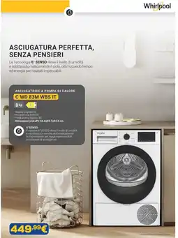 Euronics Whirlpool Asciugatrice a pompa di calore offerta