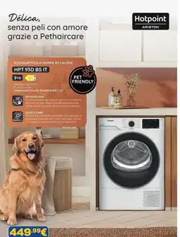 Euronics Asciugatrice a pompa di calore HPT 93D BS IT Hotpoint Ariston offerta