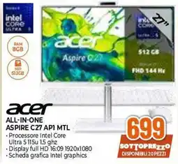 Expert Acer All-in-one Aspire C27 API MTL offerta