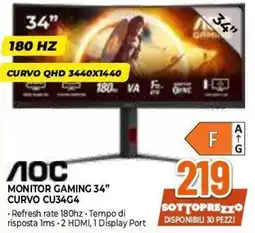 Expert AOC Monitor Gaming 34" offerta