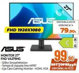 Expert Asus Monitor 27" FHD VA279HG offerta