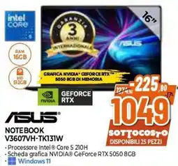 Expert ASUS NOTEBOOK V3607VH-TK131W offerta