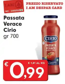 DeSpar Express Passata verace Cirio offerta