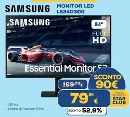 Euronics Tufano Samsung Essential Monitor S2 offerta