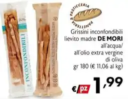 Maxi Supermercati Grissini lievito madre DE MORI offerta