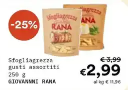 Borello Supermercati Sfogliagrezza gusti assortiti Giovanni Rana offerta