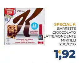 Moderna Special K barrette cioccolato latte/fondente mirtilli offerta