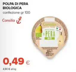 Oasi Polpa di pera biologica Consilia offerta
