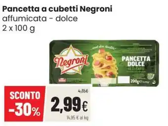Pancetta a cubetti Negroni