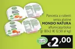 SuperW Pancetta a cubetti senza glutine Mondo Natura offerta