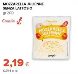 Oasi Mozzarella julienne senza lattosio Consilia offerta