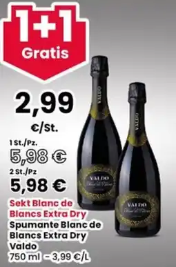 Interspar Sekt Blanc de Blancs Extra Dry Spumante Blanc de Blancs Extra Dry Valdo offerta