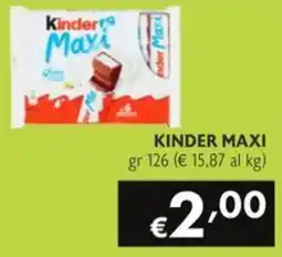 SuperW Kinder Maxi offerta