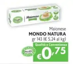 SuperW Maionese Mondo Natura offerta