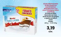 Interspar Kinder fetta al latte offerta