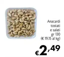 Eurospesa Anacardi tostati e salati offerta