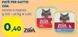 Panorama TiBi Paté per gatto ZóA tonno o manzo offerta