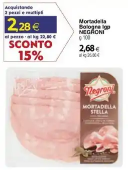 Docks Cash&Carry Mortadella Stella Negroni offerta