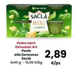 Interspar Pesto alla Genovese Saclà offerta