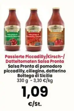 Interspar Salsa Pronta di pomodoro piccadilly, ciliegino, datterino Bottega di Sicilia offerta