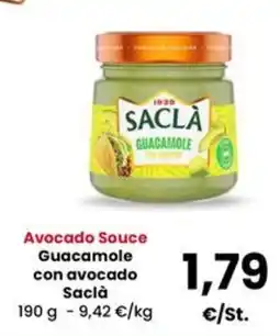 Interspar Guacamole con avocado Saclà offerta