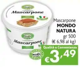Maxi Supermercati Mascarpone MONDO NATURA offerta
