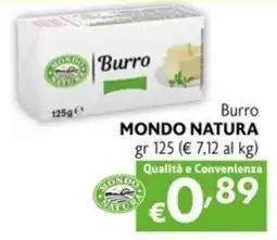 Maxi Supermercati Burro MONDO NATURA offerta