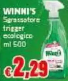 Mercati Alimentari Winni's sgrassatore trigger ecologico offerta