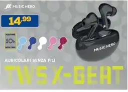 Euronics Bruno Music Hero auricolari senza fili TWS X-BEAT offerta