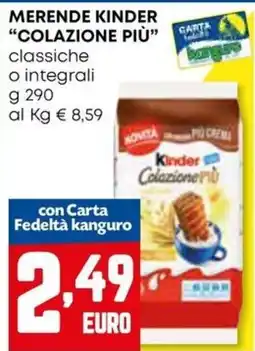 Kanguro Merende Kinder Colazione Più offerta
