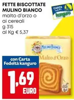Kanguro Fette biscottate Mulino Bianco offerta