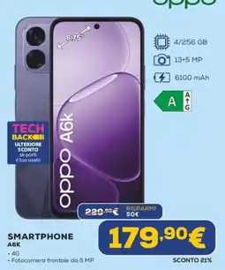 Euronics Smartphone Oppo A6K offerta