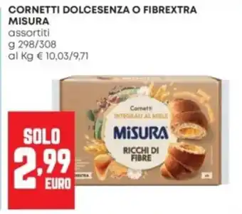Cornetti integrali al miele Misura