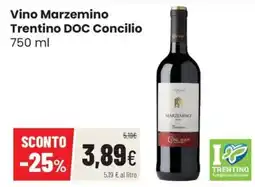 Coop Trentino Vino Marzemino Trentino DOC Concilio offerta