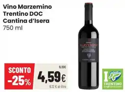 Coop Trentino Vino Marzemino Trentino DOC Cantina d'Isera offerta