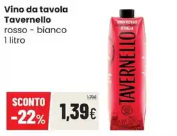 Coop Trentino Vino da tavola Tavernello offerta
