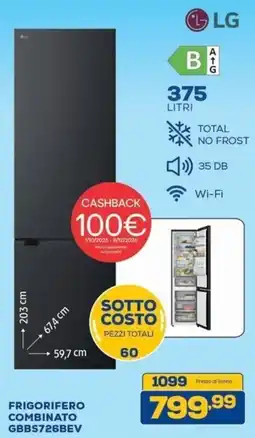 Euronics Bruno Frigorifero combinato LG offerta