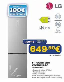 Euronics Frigorifero combinato LG offerta