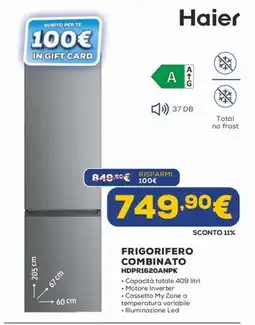 Euronics Haier Frigorifero Combinato offerta