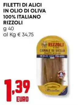 Kanguro Filetti di alici in olio di oliva Rizzoli offerta