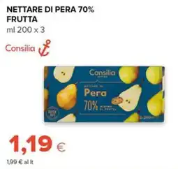 Oasi Nettare di pera 70% frutta Consilia offerta