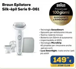 Euronics Tufano Braun Epilatore Silk-èpil Serie 9-061 offerta
