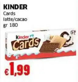 Mercati Alimentari Kinder Cards offerta