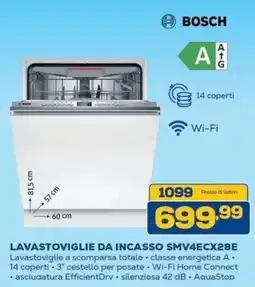 Euronics Bruno Lavastoviglie da incasso Bosch offerta