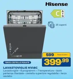 Euronics Bruno Hisense Lavastoviglie HV16C offerta